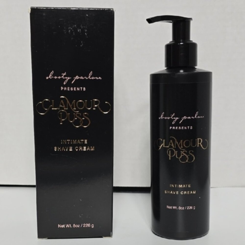 ONE BOX - NIB Glamour Puss Intimate Shave Cream - Black Pump Bottle - 8 OZ
